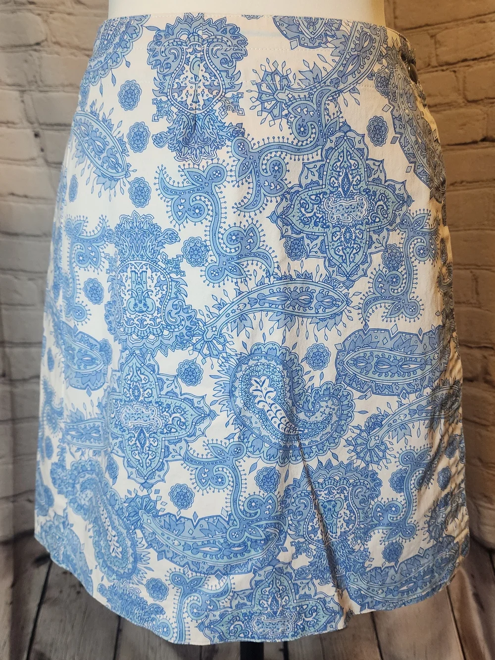 Lilly & Van Blue Paisley Wrap Skirt